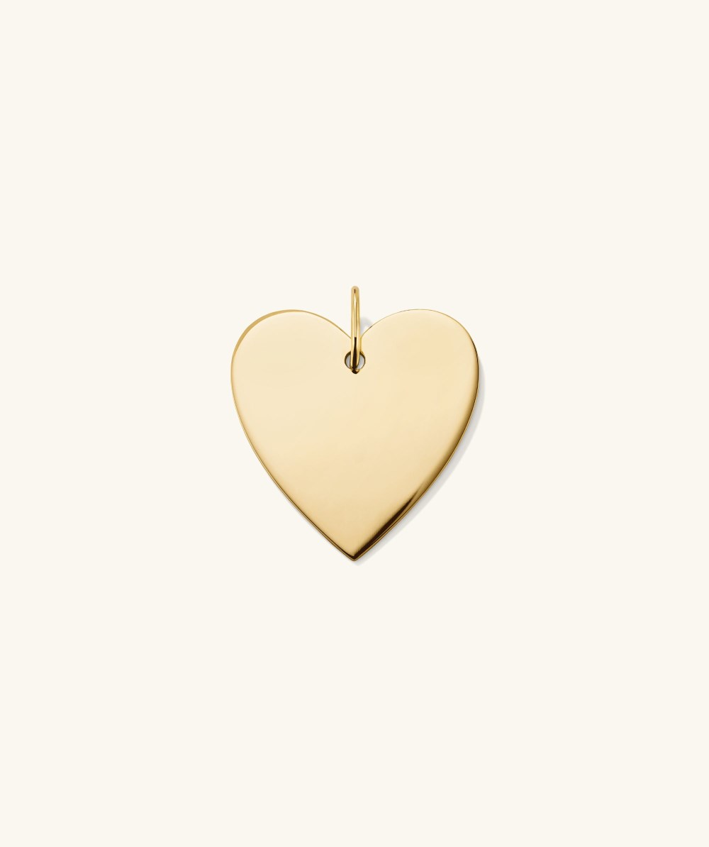 Mejuri Flat Heart Charm - 14k Yellow Gold