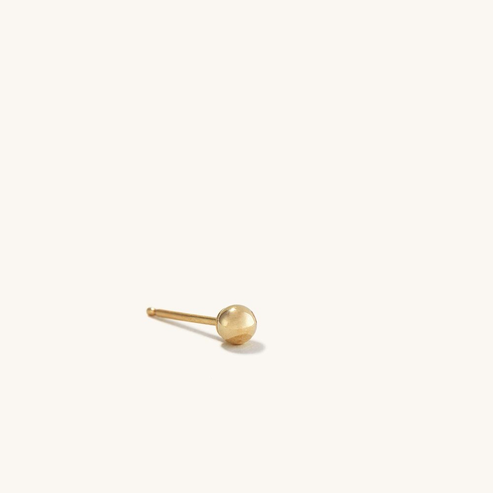 Mejuri Single Sphere Stud - 14k Yellow Gold
