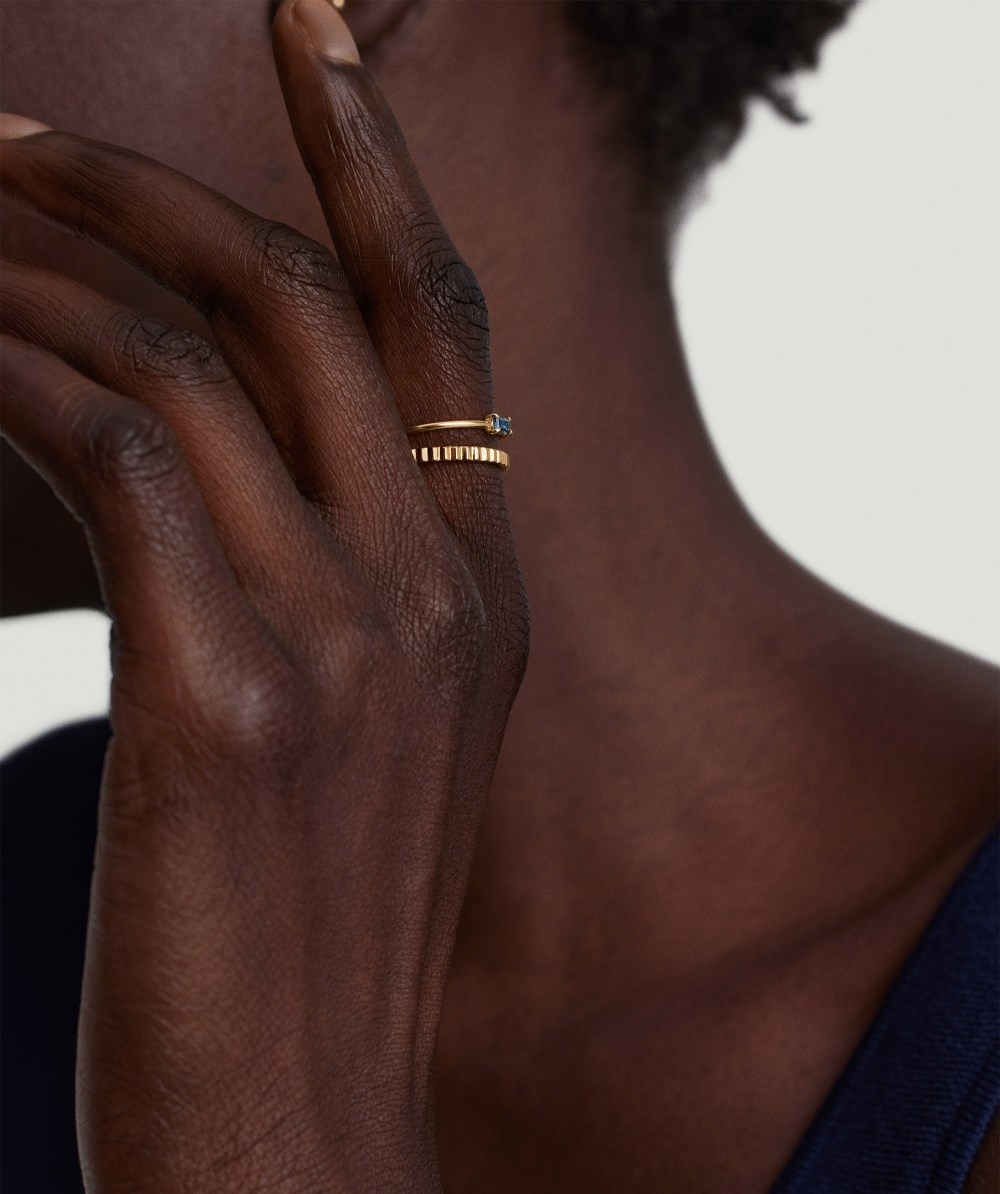 Mejuri Baguette Stacker Ring - 14k Yellow Gold