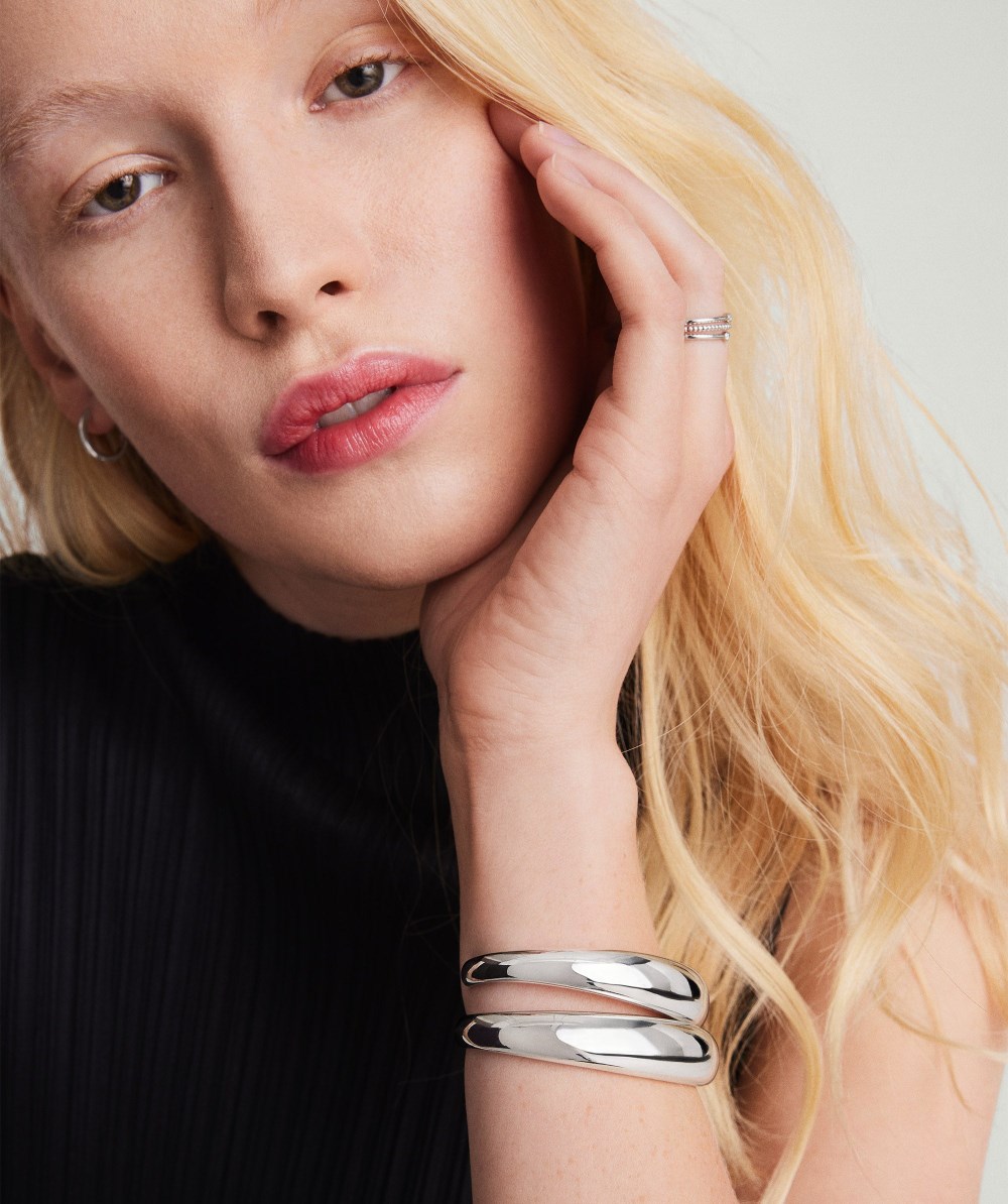 Mejuri 13mm Dôme Cuff Bracelet - Sterling Silver