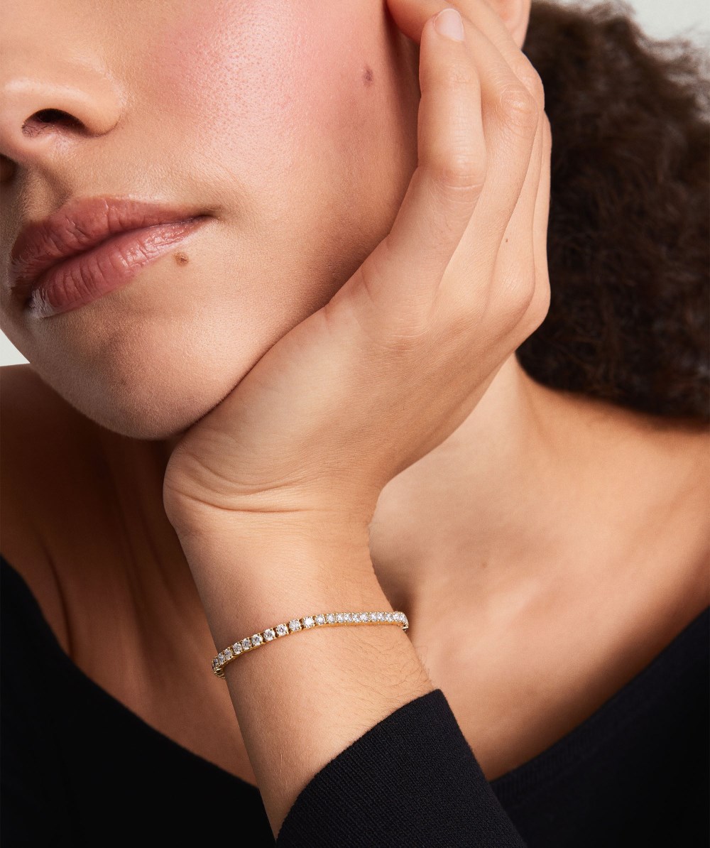 Mejuri Lab Grown Diamond Tennis Bracelet 2.5mm - 14k Yellow Gold