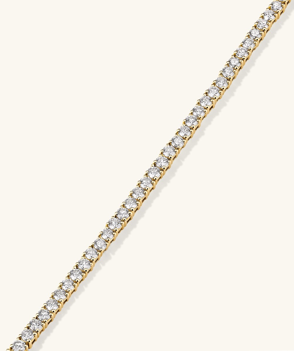 Mejuri Lab Grown Diamond Tennis Bracelet 2.5mm - 14k Yellow Gold