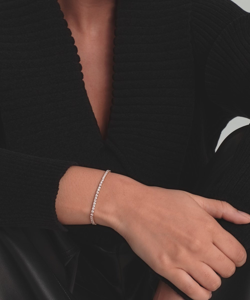 Mejuri Lab Grown Diamond Tennis Bracelet 2.5mm - 14k Yellow Gold