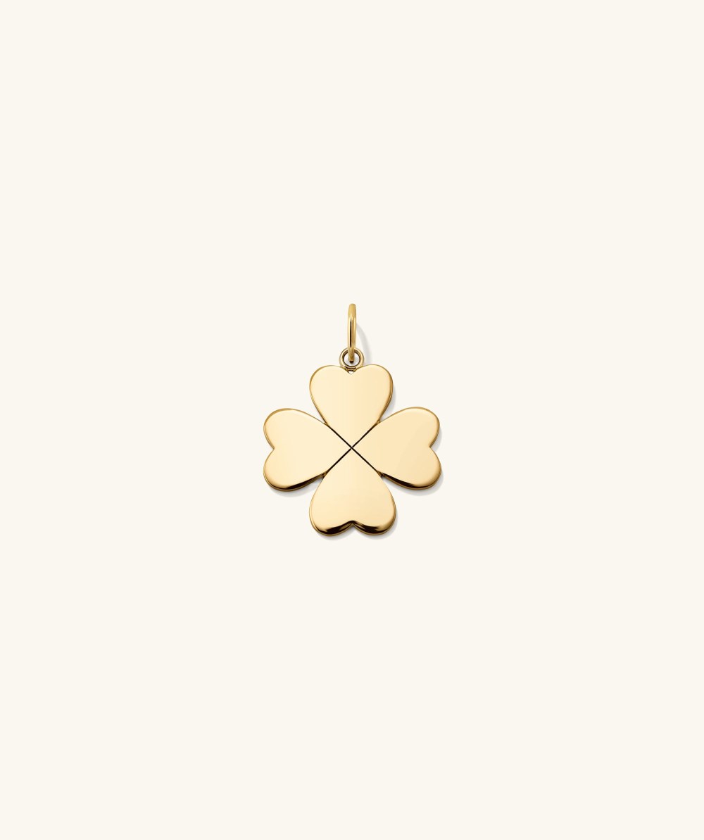 Mejuri Flat Clover Charm - 14k Yellow Gold