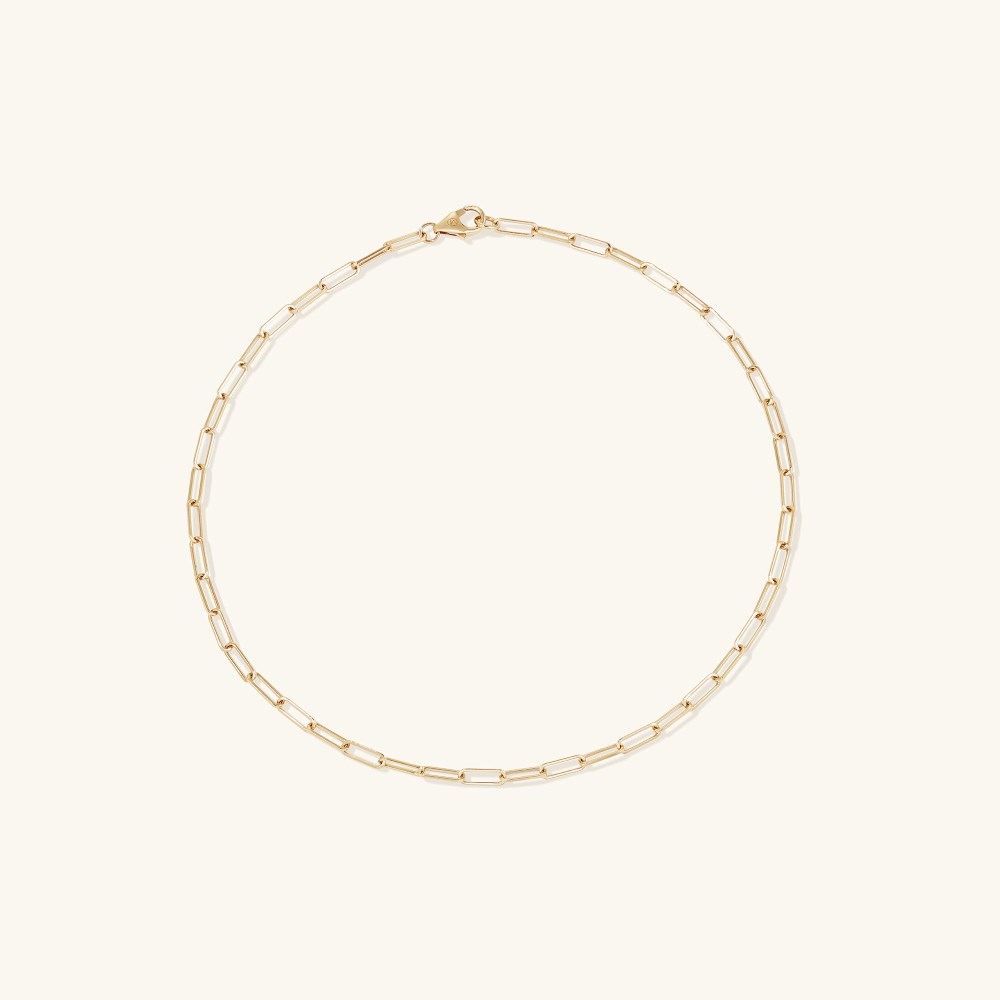 Mejuri Boyfriend Bold Chain Anklet - 14k Yellow Gold