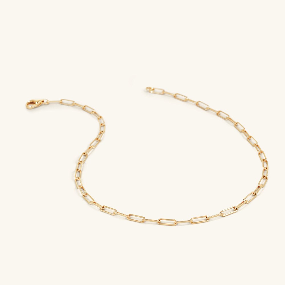 Mejuri Boyfriend Bold Chain Anklet - 14k Yellow Gold