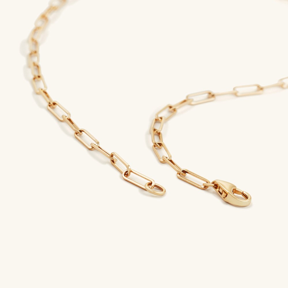 Mejuri Boyfriend Bold Chain Anklet - 14k Yellow Gold
