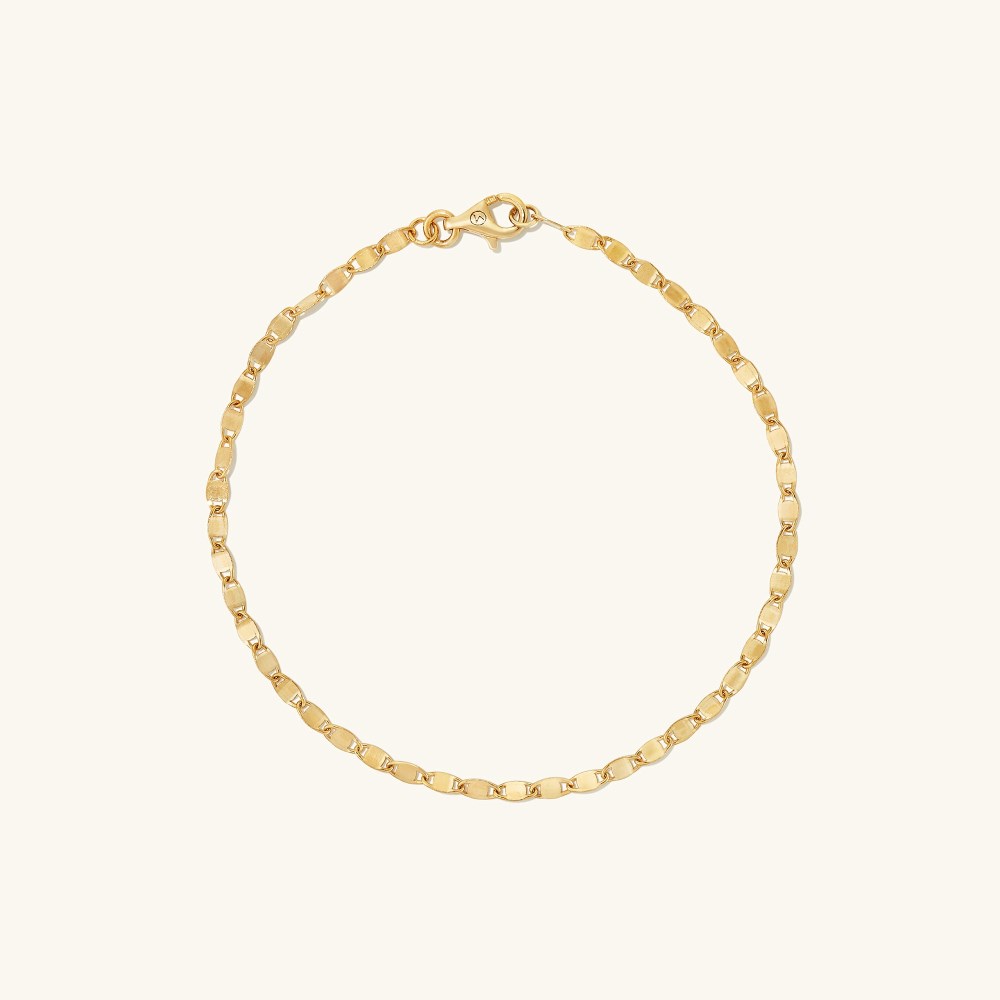 Mejuri Anchor Chain Anklet - 14k Yellow Gold