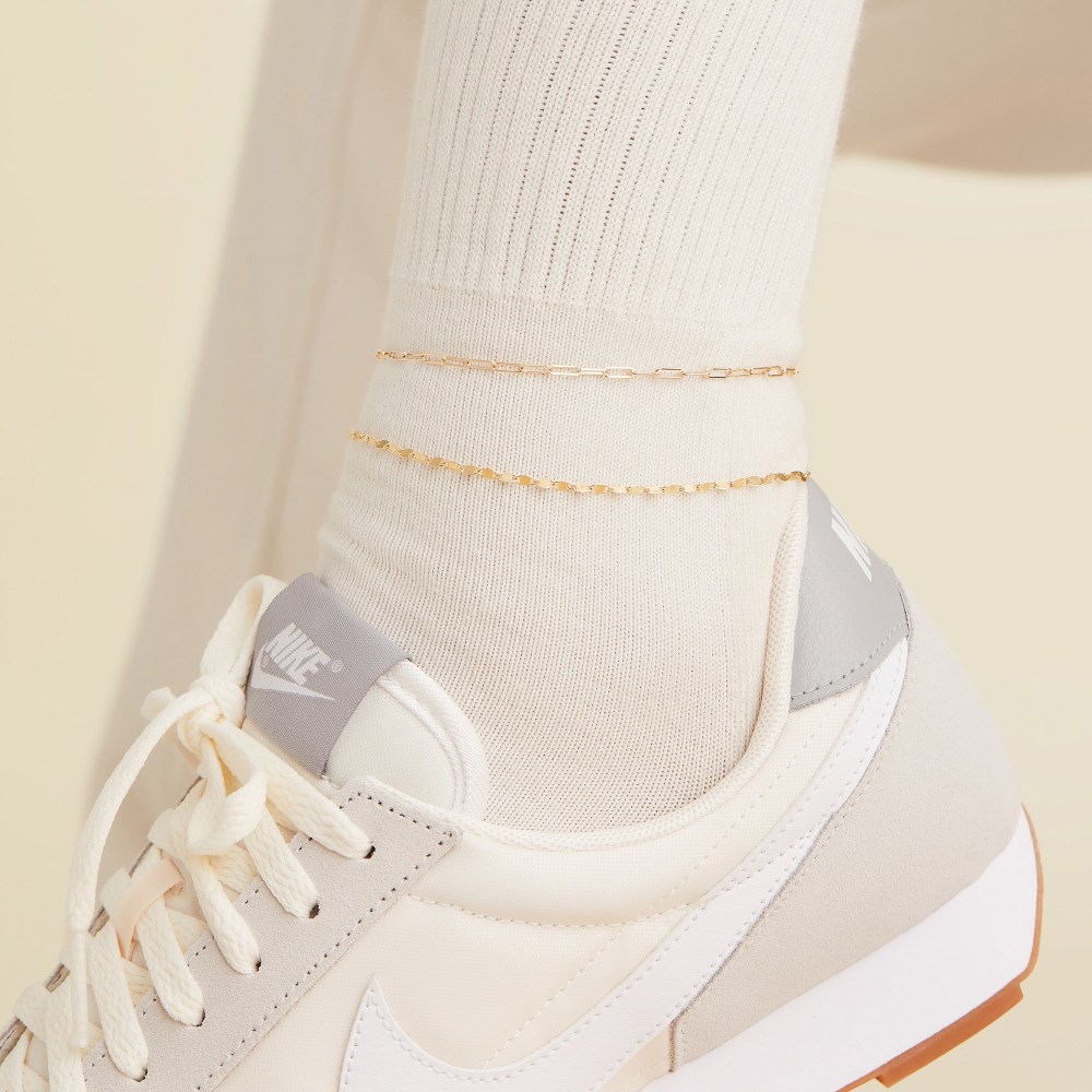 Mejuri Anchor Chain Anklet - 14k Yellow Gold