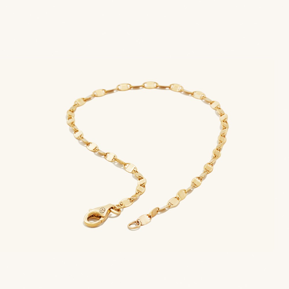 Mejuri Anchor Chain Anklet - 14k Yellow Gold