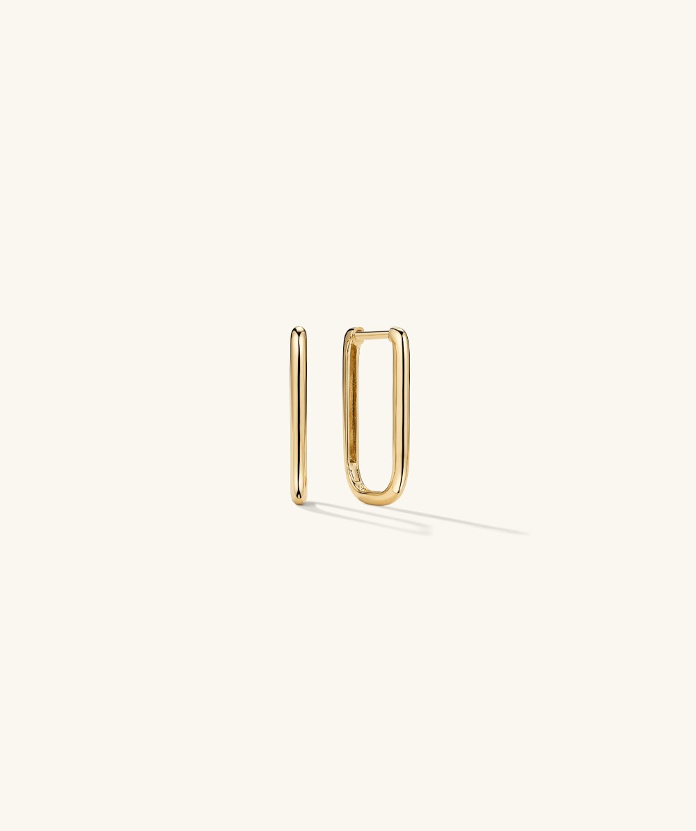 Mejuri Medium U Hoops - 14k Yellow Gold