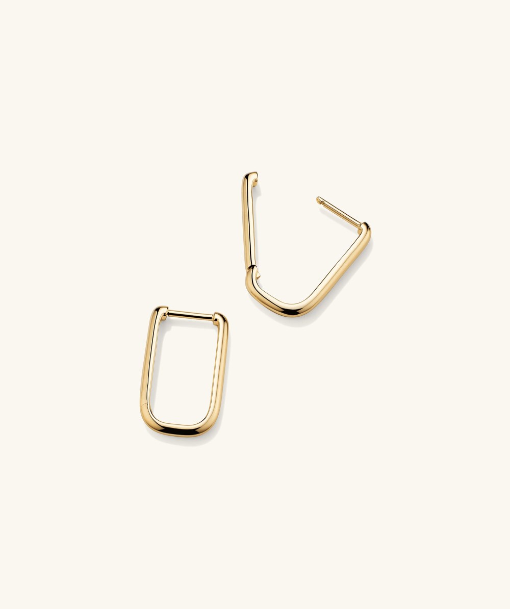 Mejuri Medium U Hoops - 14k Yellow Gold