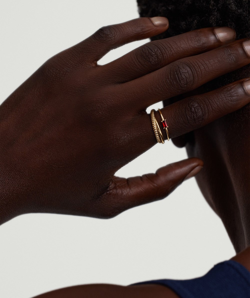 Mejuri Baguette Stacker Ring - 14k Yellow Gold