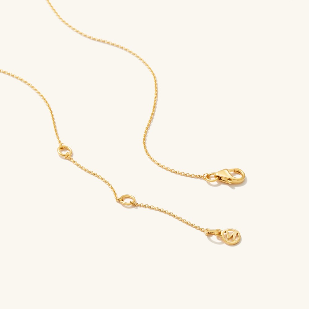 Mejuri Mini Pearl Pendant Necklace - Gold Vermeil