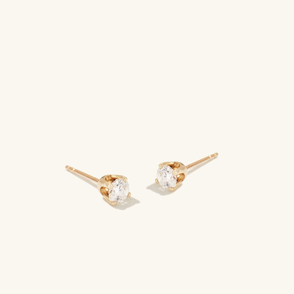 Mejuri Large Diamond Studs - 14k Yellow Gold