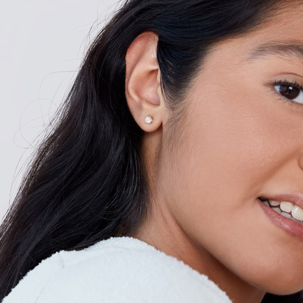 Mejuri Large Diamond Studs - 14k Yellow Gold