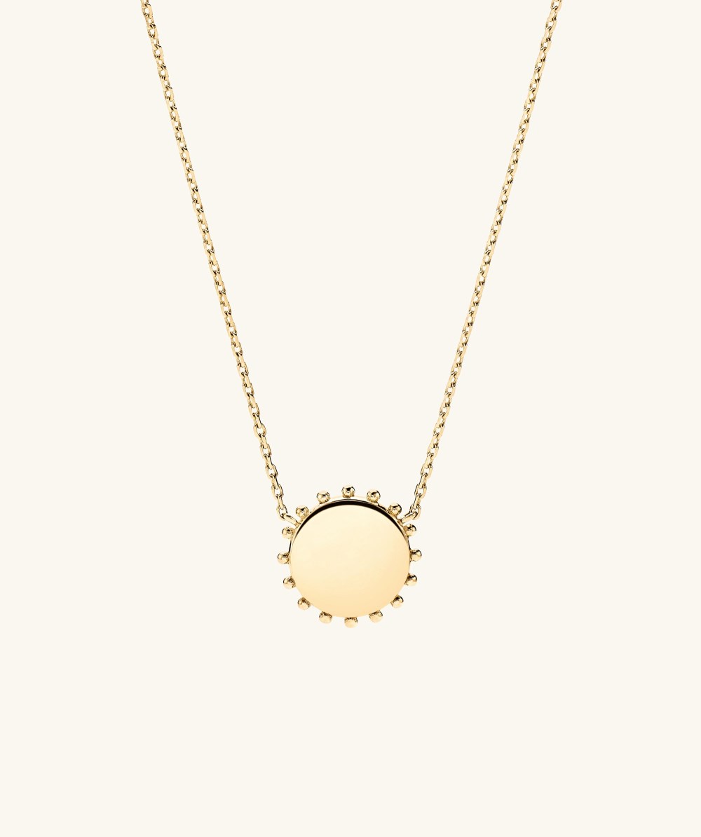 Mejuri Beaded Pendant Necklace - 14k Yellow Gold