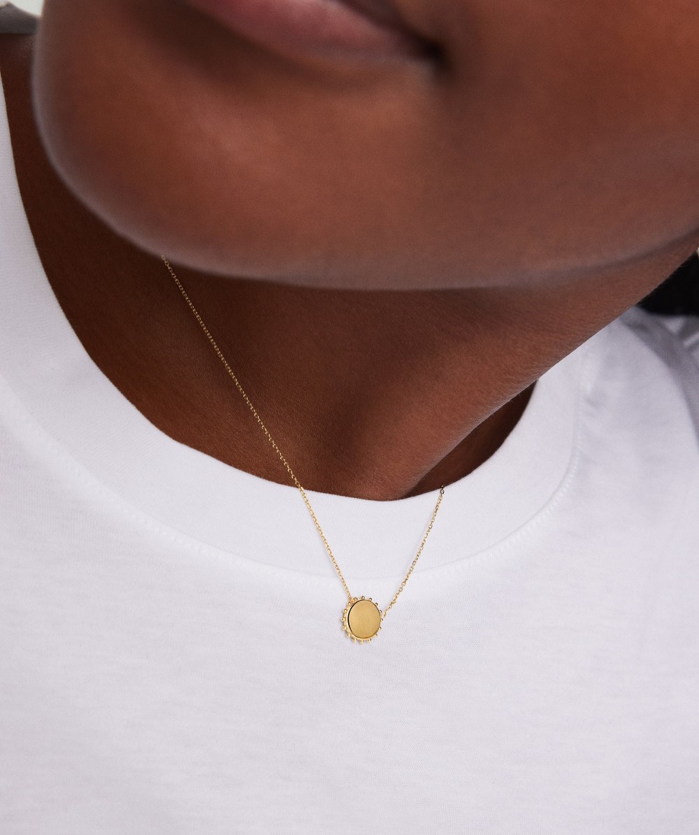 Mejuri Beaded Pendant Necklace - 14k Yellow Gold