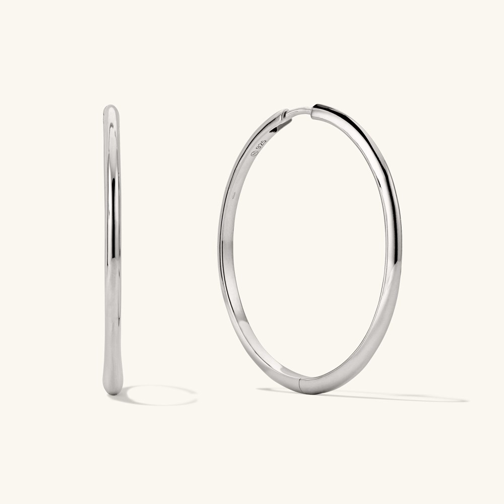 Mejuri Tube Oversized Hoops - Sterling Silver