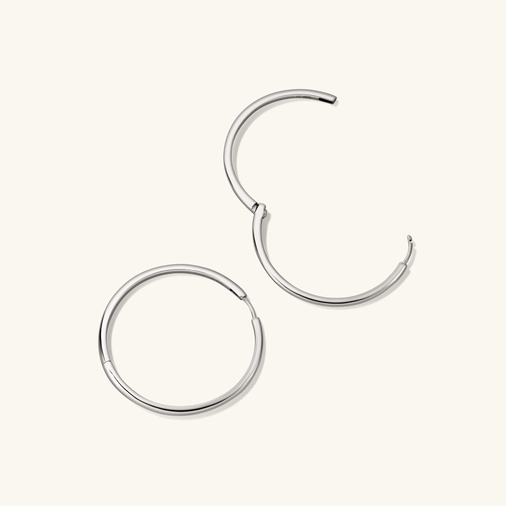 Mejuri Tube Oversized Hoops - Sterling Silver