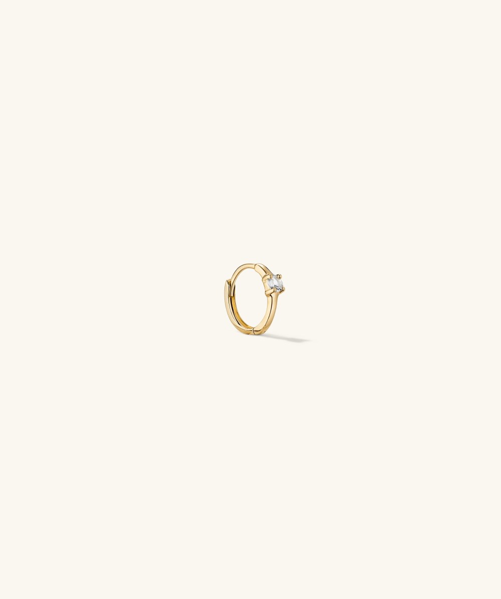 Mejuri Single Colored Mini Hoop - 14k Yellow Gold