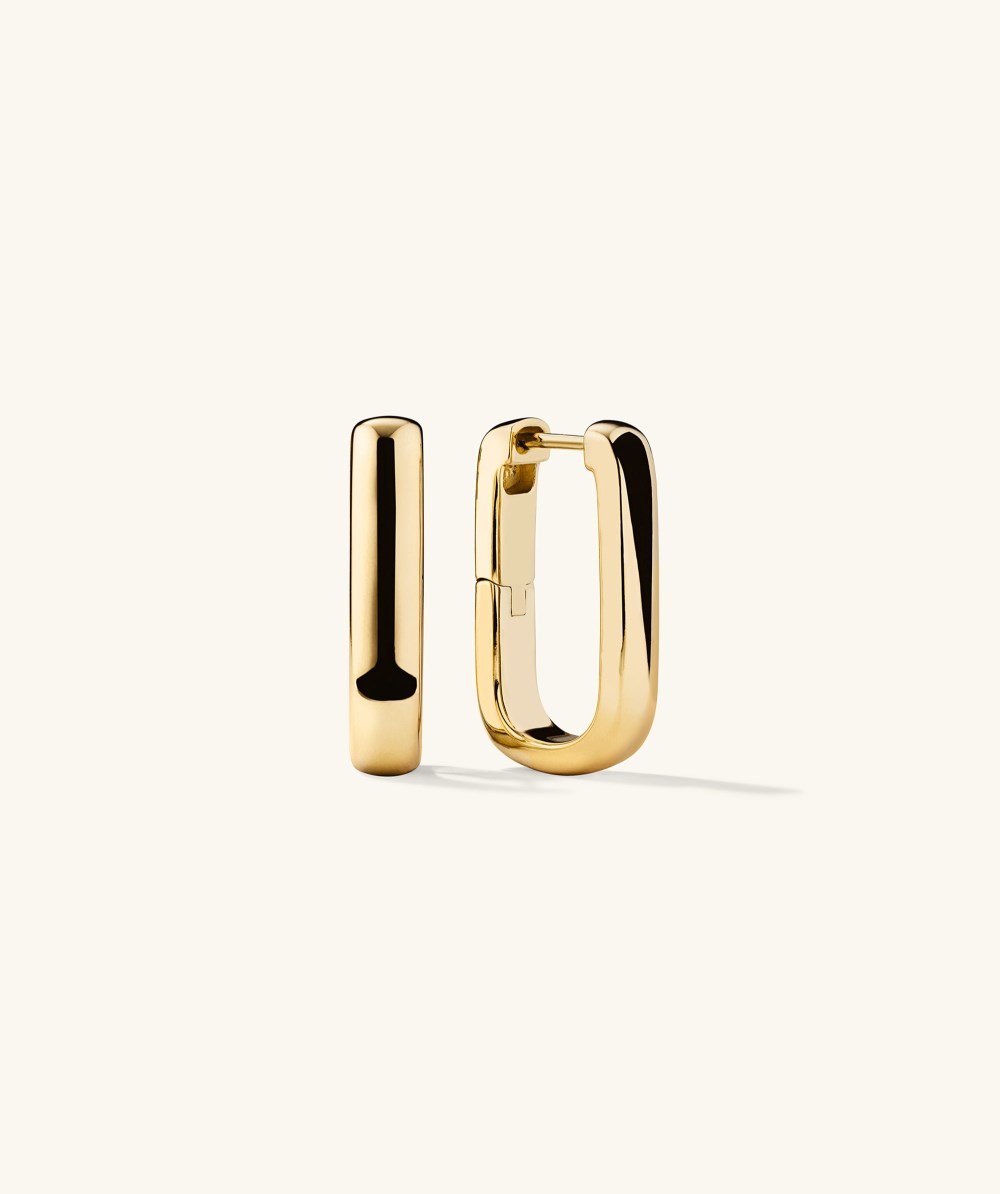 Mejuri Chunky Large U Hoops - Gold Vermeil
