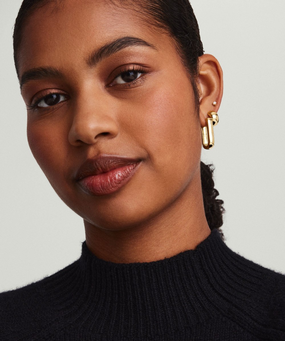 Mejuri Chunky Large U Hoops - Gold Vermeil