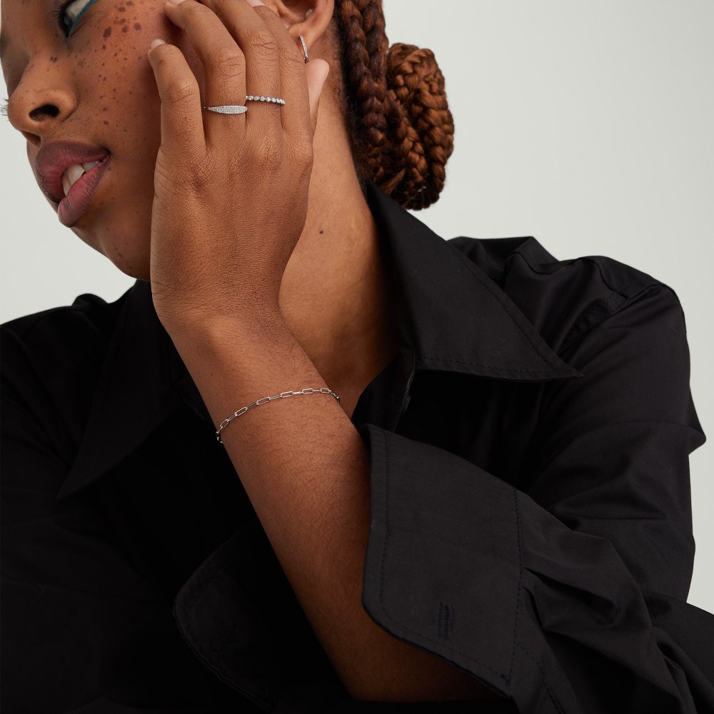 Mejuri Boyfriend Bold Bracelet - 14k White Gold