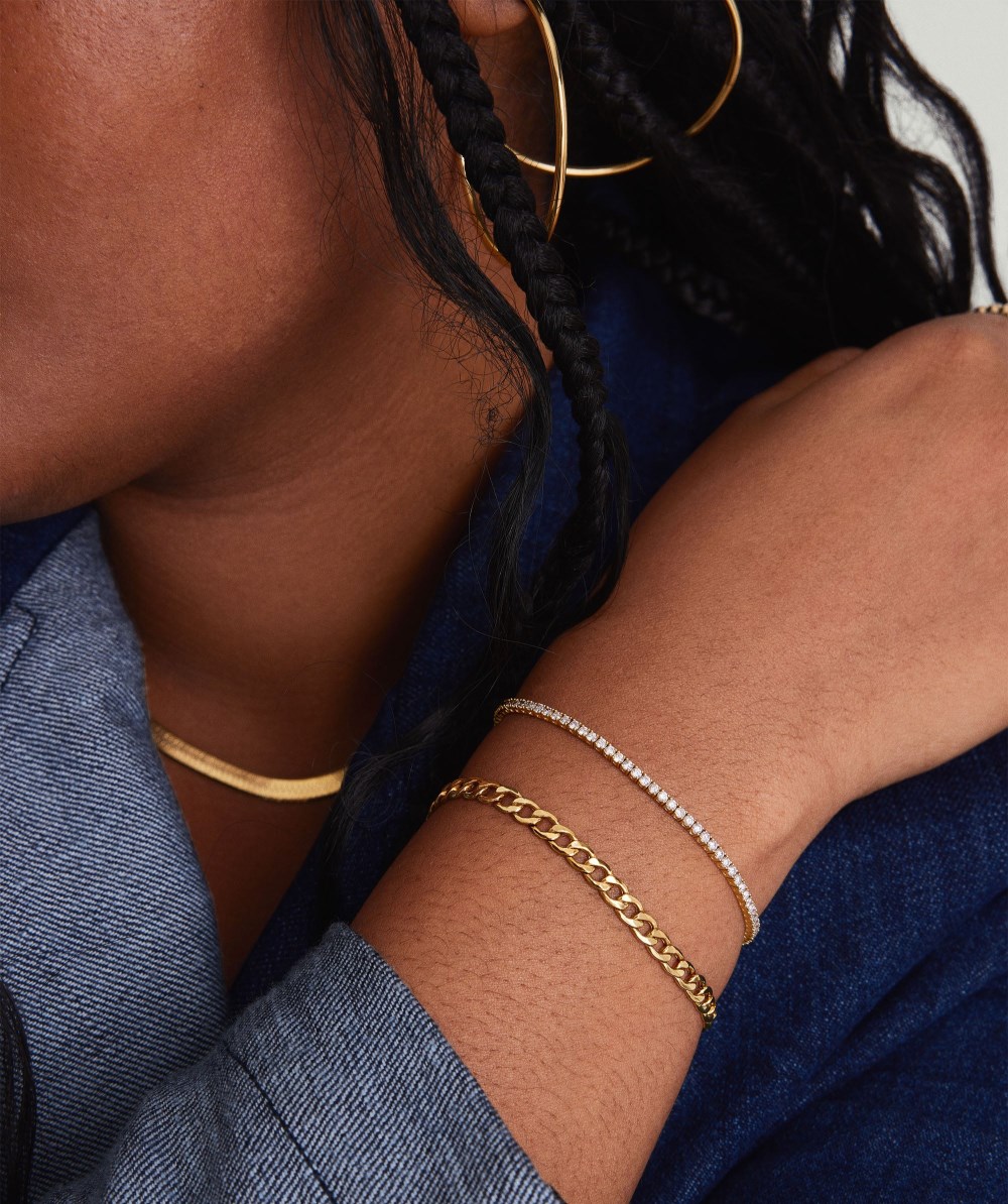 Mejuri Diamond Tennis Bracelet 1.8mm - 14k Yellow Gold