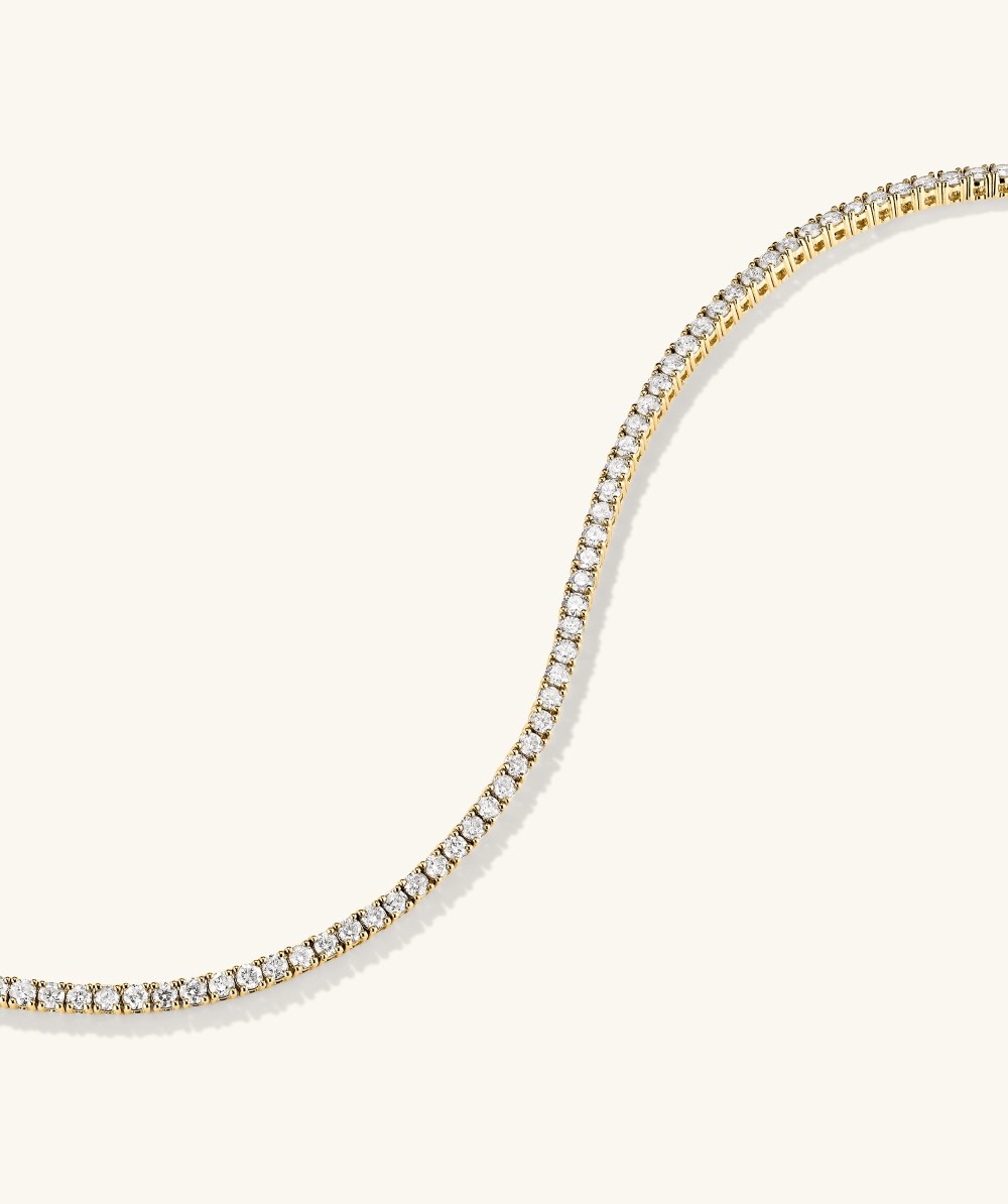 Mejuri Diamond Tennis Bracelet 1.8mm - 14k Yellow Gold