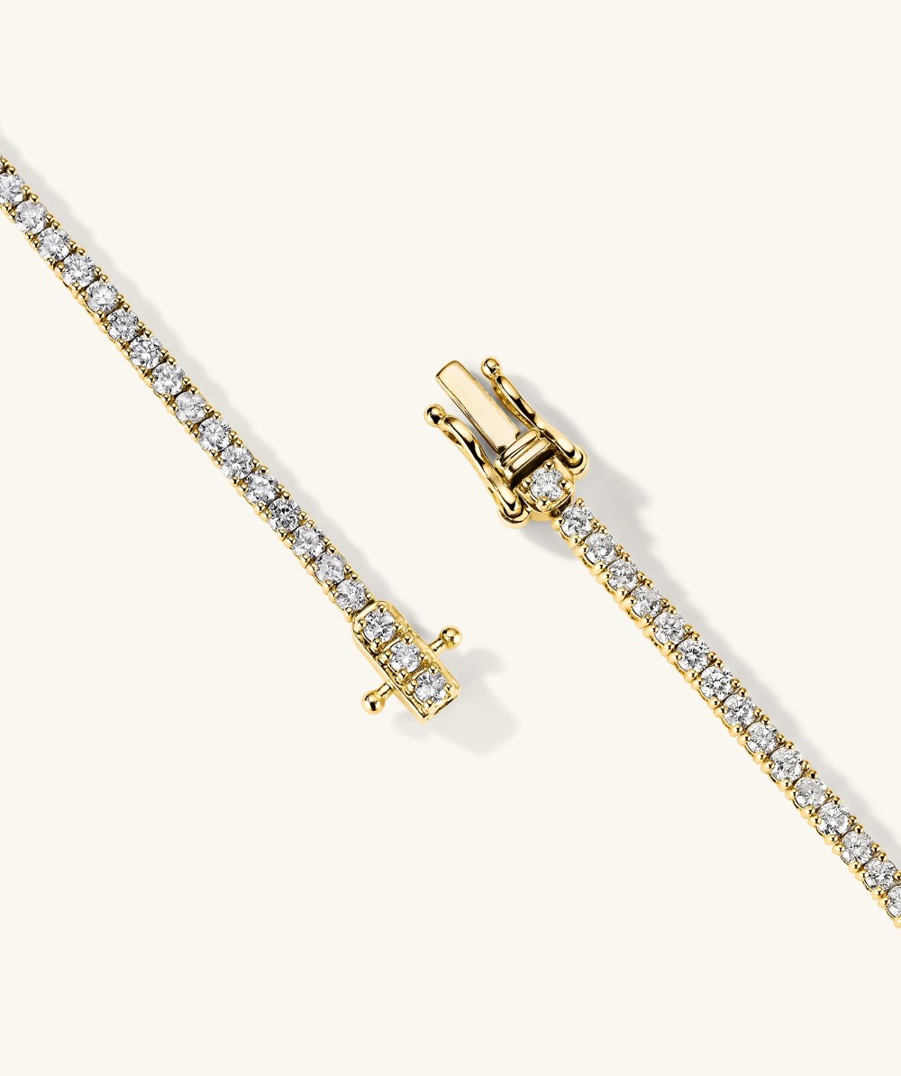 Mejuri Diamond Tennis Bracelet 1.8mm - 14k Yellow Gold
