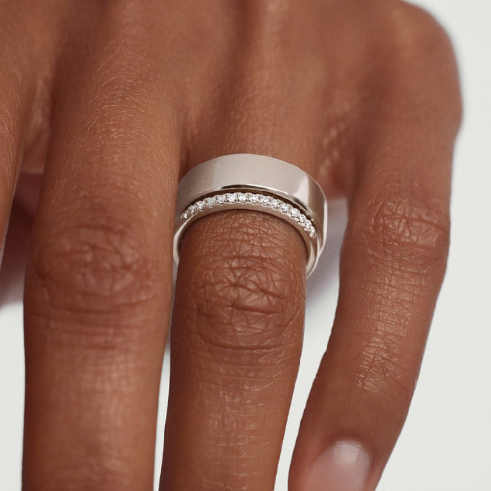 Mejuri 6mm Smooth Band - Platinum