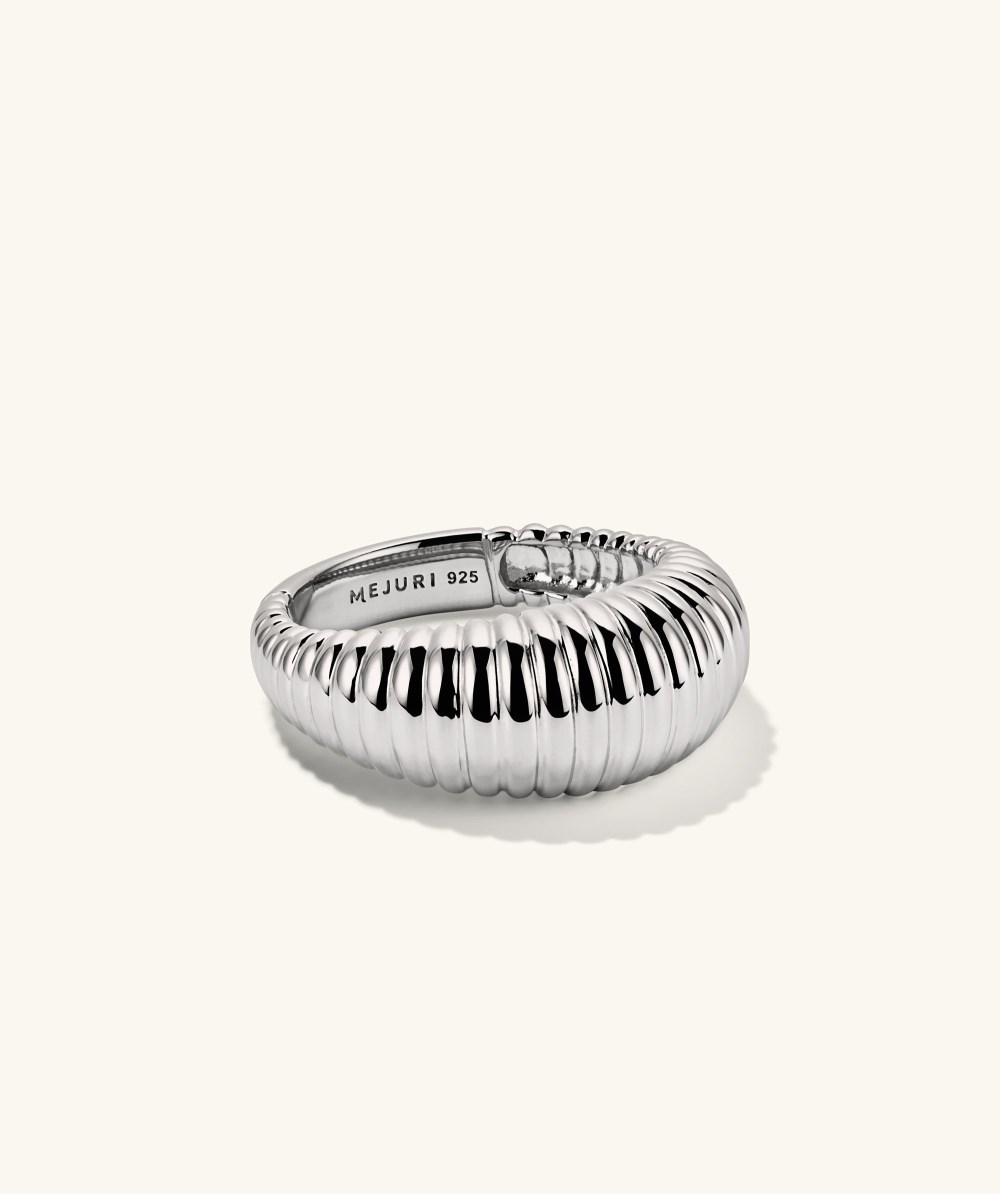 Mejuri Dôme Texture Ring - Sterling Silver