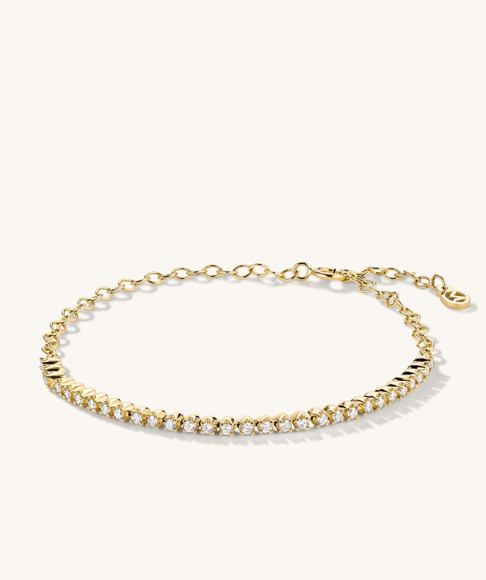 Mejuri Diamond Half Tennis Bracelet - 14k Yellow Gold