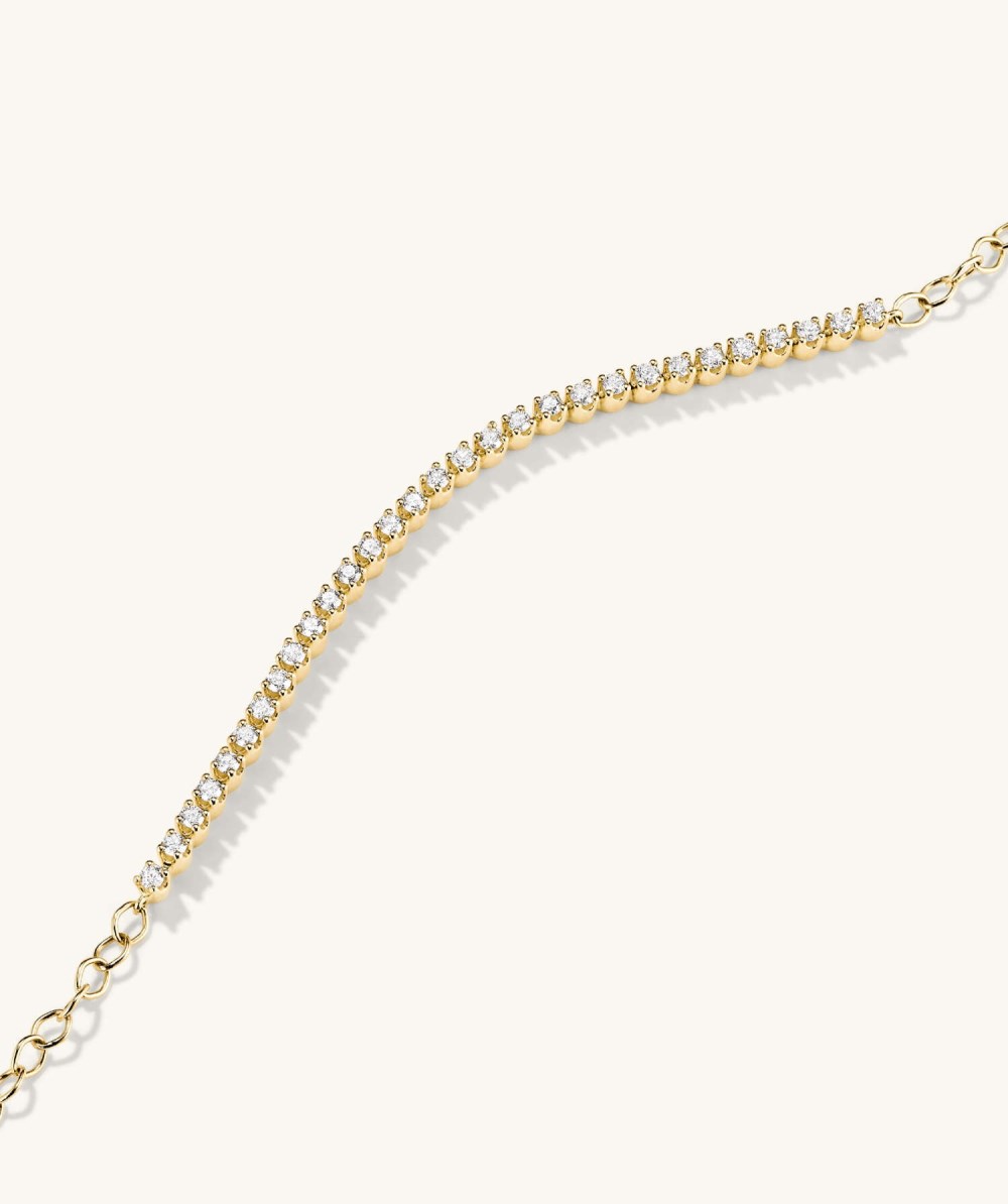 Mejuri Diamond Half Tennis Bracelet - 14k Yellow Gold