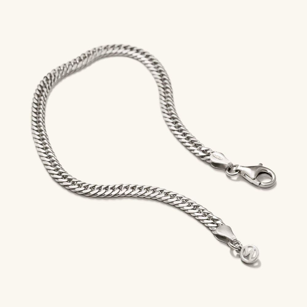 Mejuri Double Curb Chain Bracelet - Sterling Silver