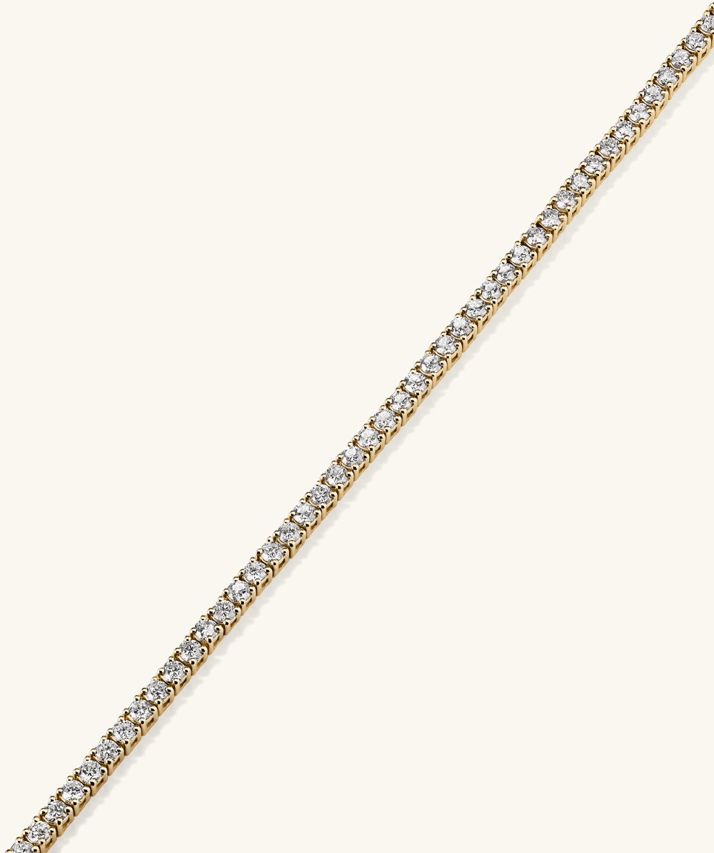 Mejuri Lab Grown Diamond Tennis Bracelet 1.8mm - 14k Yellow Gold