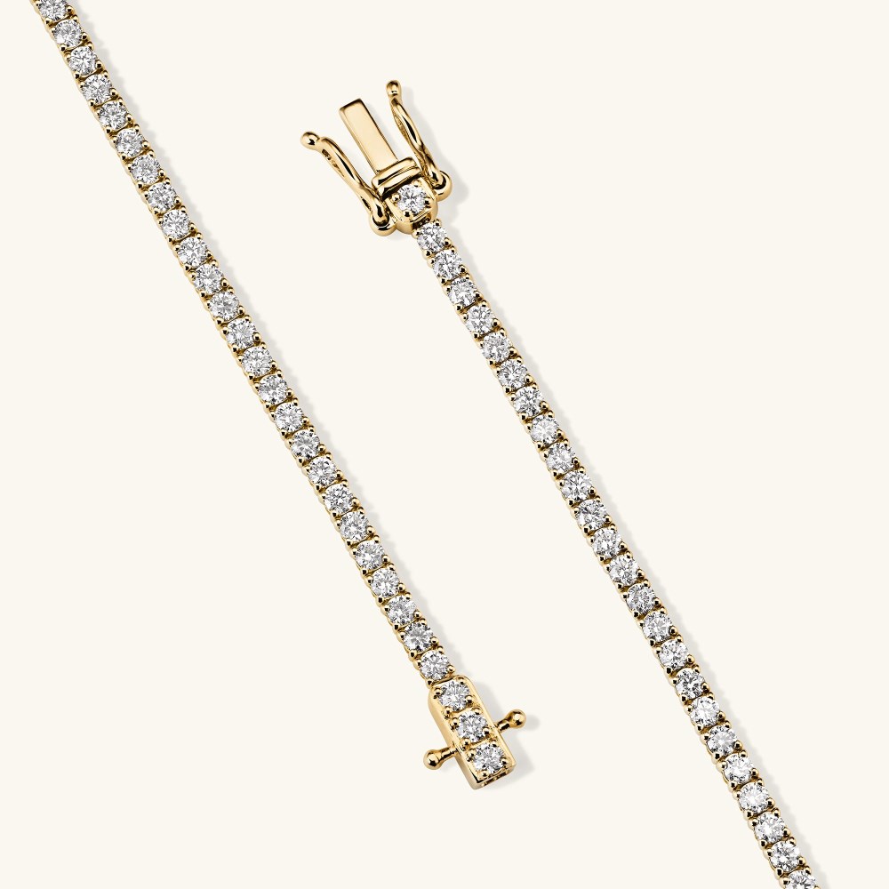 Mejuri Lab Grown Diamond Tennis Bracelet 1.8mm - 14k Yellow Gold