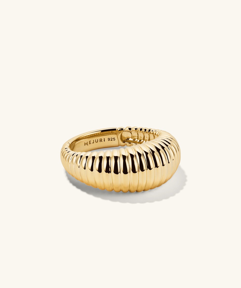 Mejuri Dôme Texture Ring - Gold Vermeil