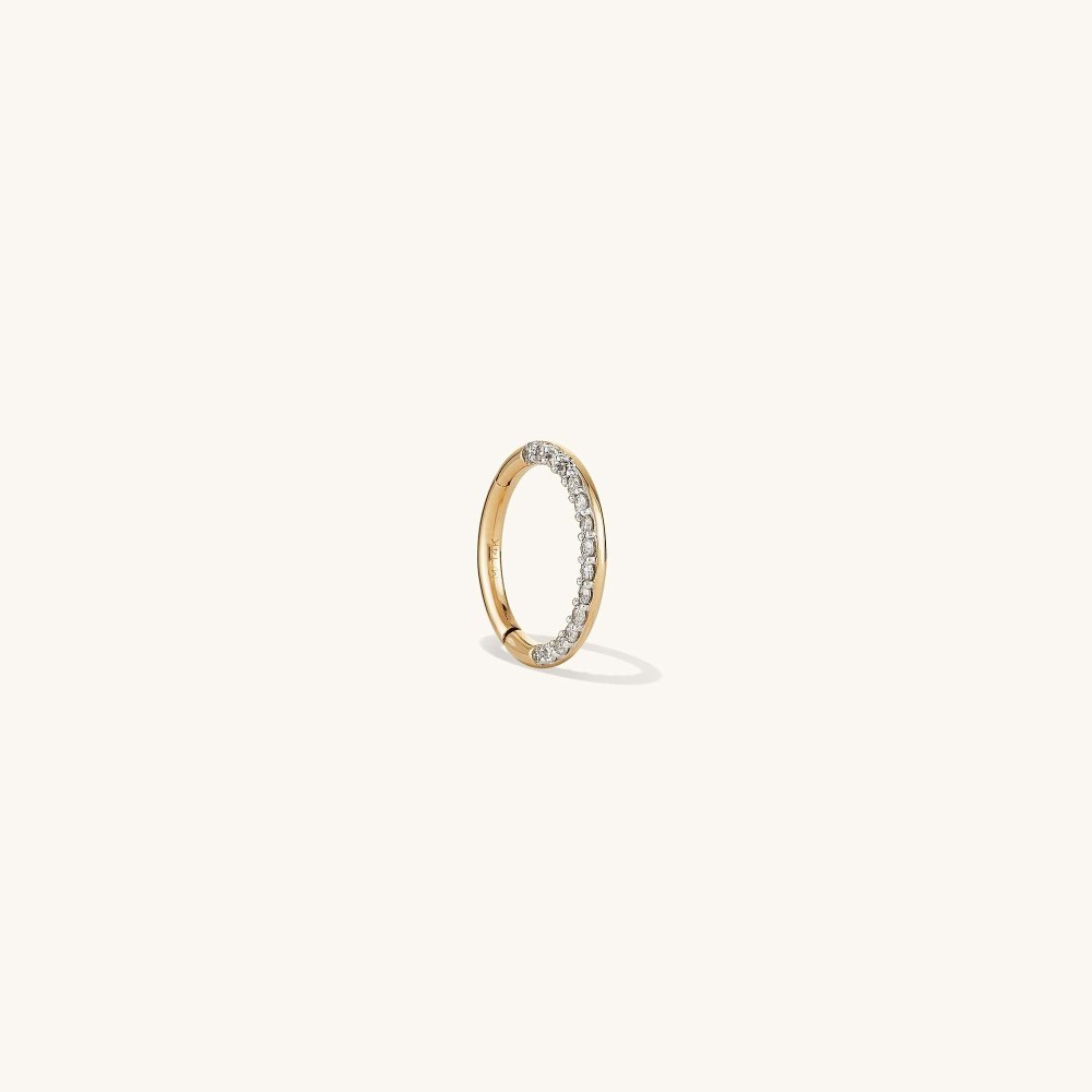 Mejuri Cartilage Pavé Diamond Mini Hoop - 14k Yellow Gold