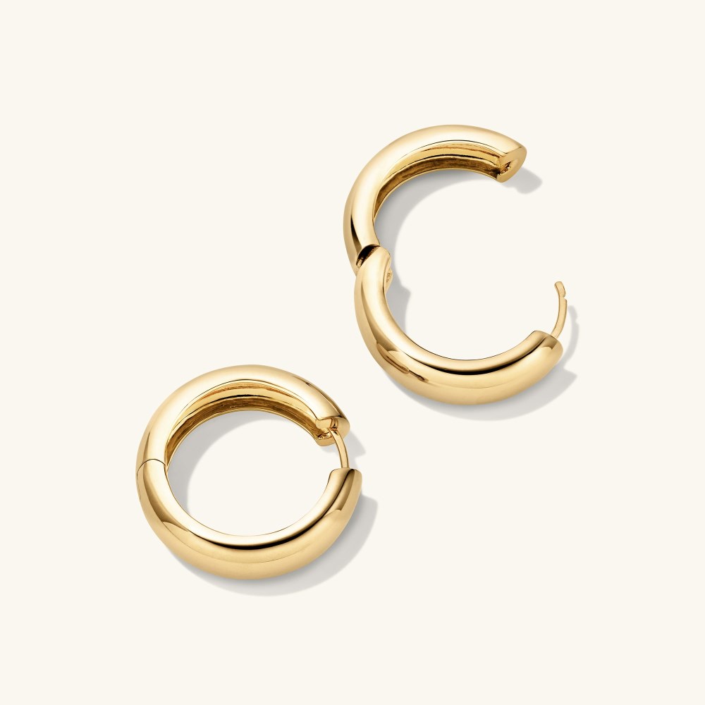 Mejuri Chunky Large Hoops - Gold Vermeil