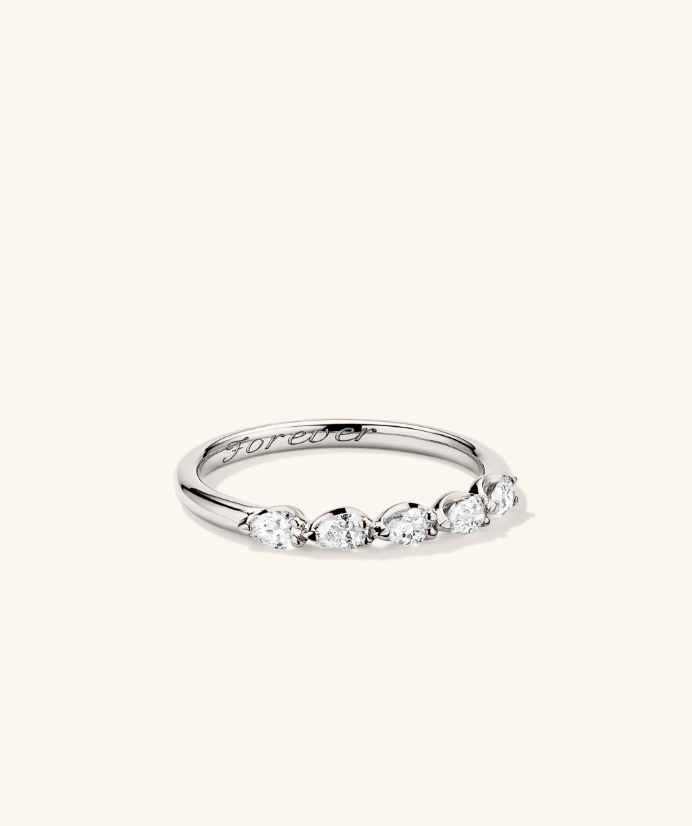 Mejuri Pear Multi Diamond Ring - 14k White Gold