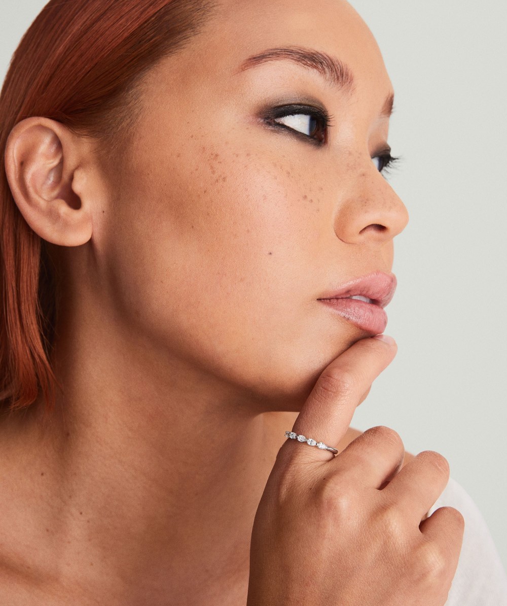 Mejuri Pear Multi Diamond Ring - 14k White Gold