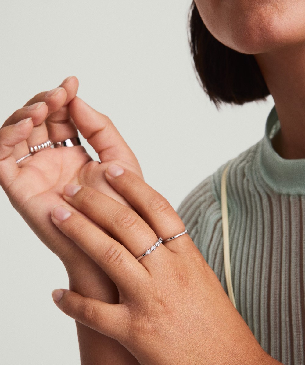 Mejuri Pear Multi Diamond Ring - 14k White Gold