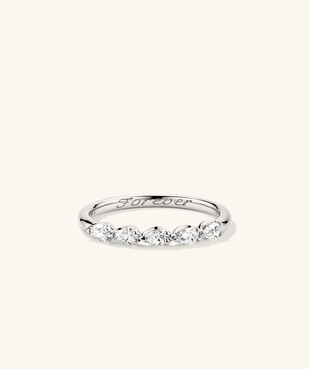 Mejuri Pear Multi Diamond Ring - 14k White Gold