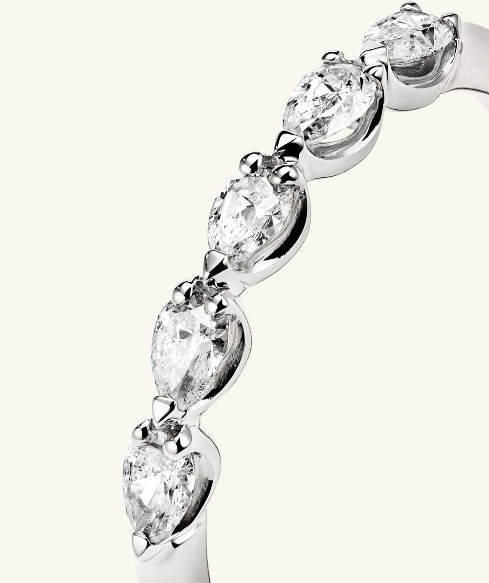 Mejuri Pear Multi Diamond Ring - 14k White Gold