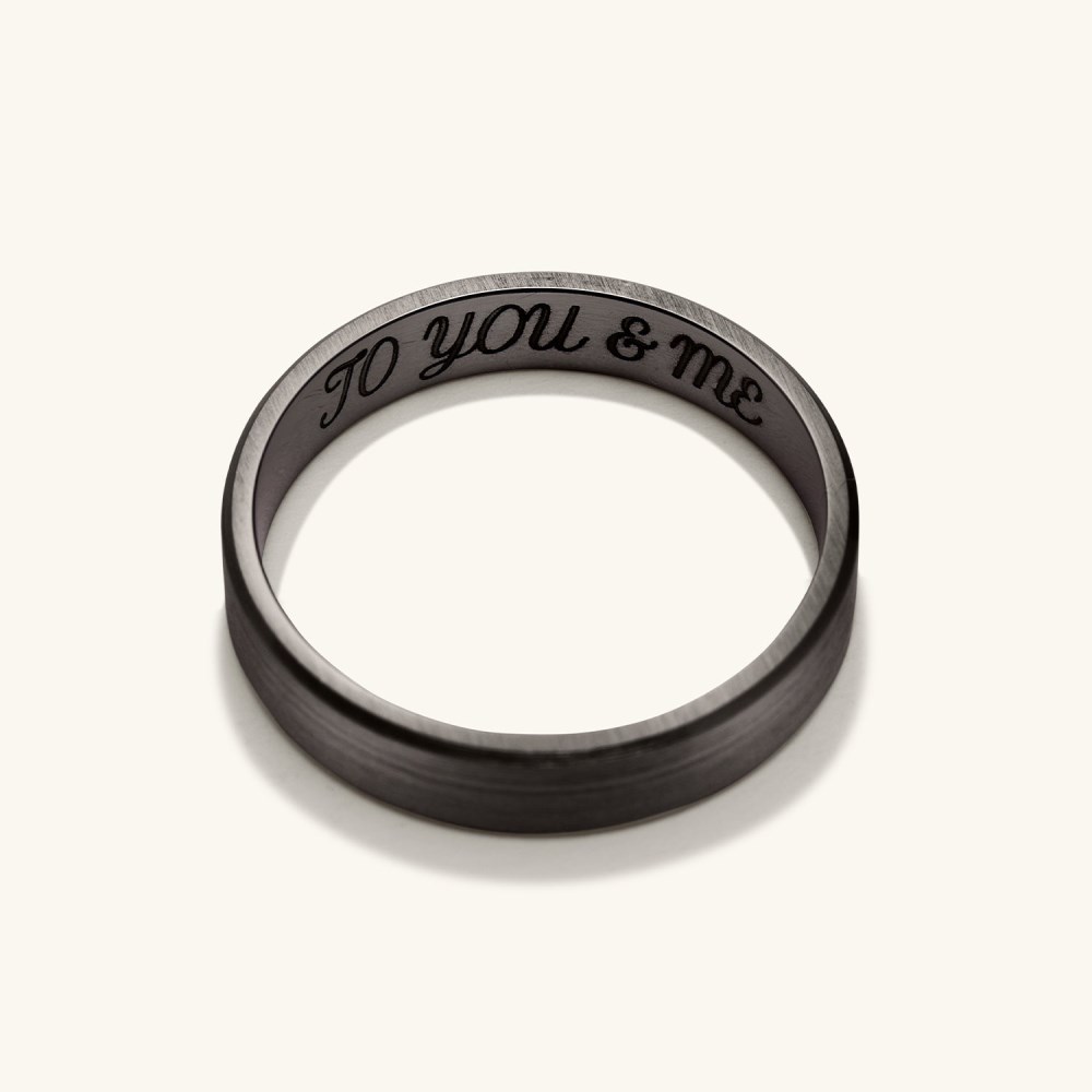 Mejuri 4mm Smooth Band - Black Titanium