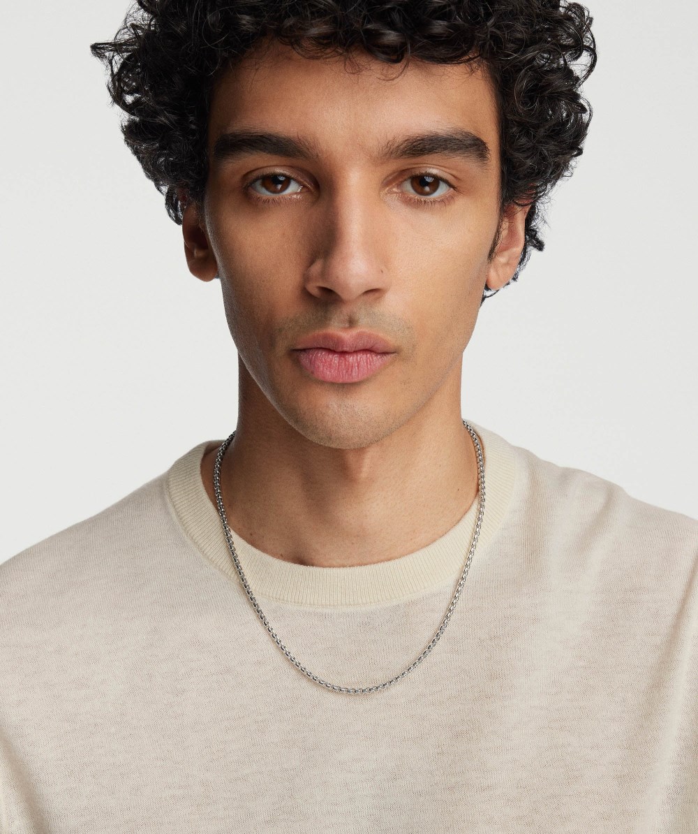 Mejuri 3.7mm Round Box Chain Necklace - Sterling Silver