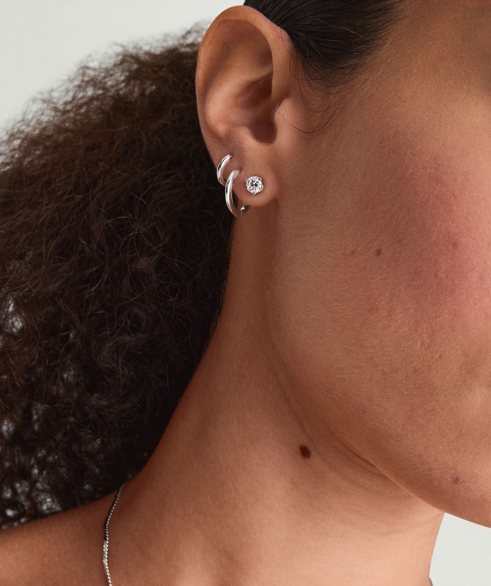 Mejuri Lab Grown Diamond Round Studs 1 TCW - 14k White Gold