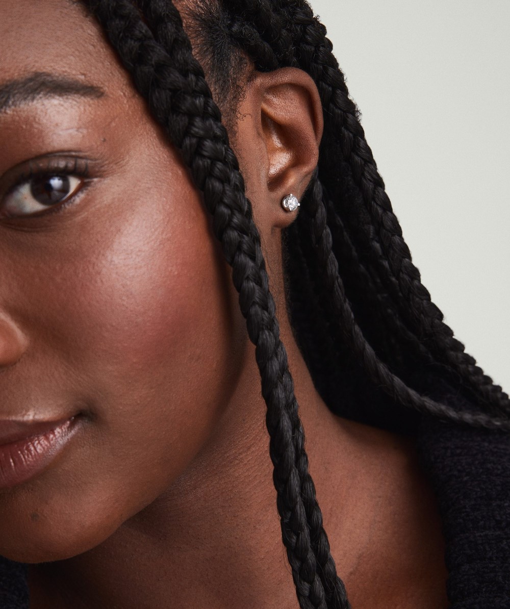 Mejuri Lab Grown Diamond Round Studs 1 TCW - 14k White Gold